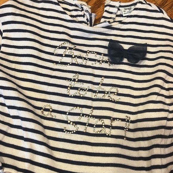 Mayoral Girl’s Striped Born To Be a Star Dress Size 4 - Picture 2 of 5